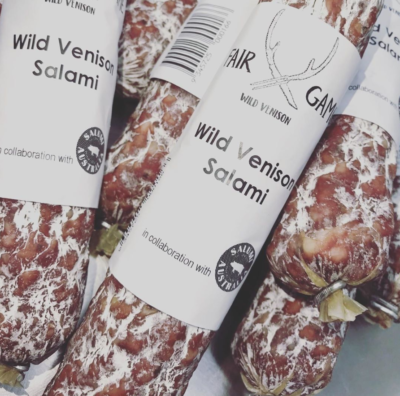Salami made from wild venison